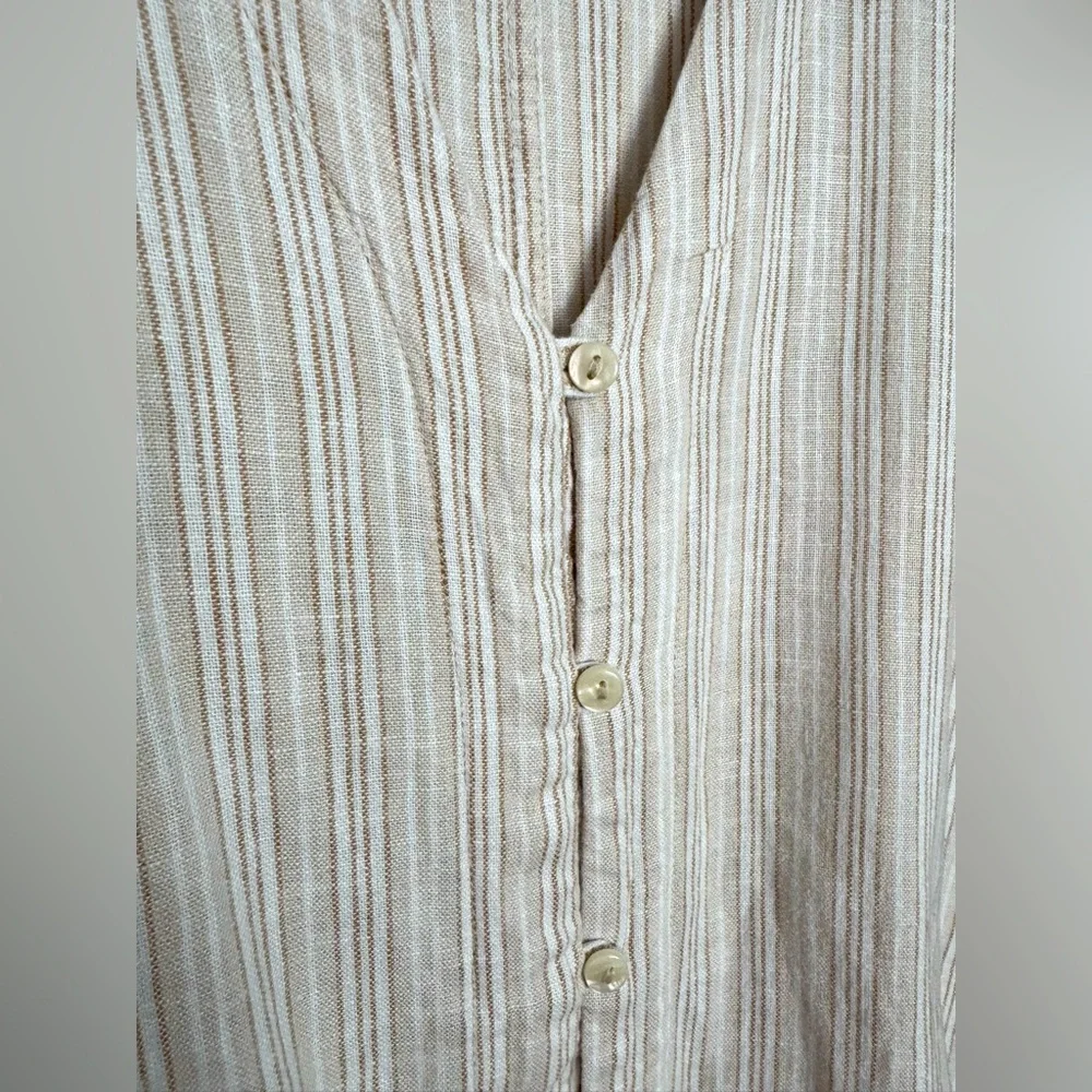 Tie Front Cap Sleeve Linen Top XXXL (22) NWT - Picture 3 of 13